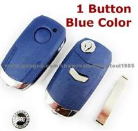 Fiat Flip Remote Key Shell 1 Button Blue Color Internal Slotting