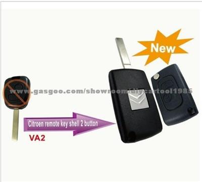 Citroen Modified Flip Remote Key Shell 2 Button VA2