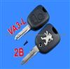 Peugeot Remote Key Shell 2 Button ( 206 )