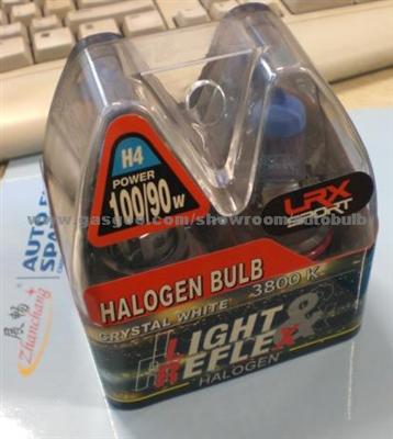 Auto Halogen Bulbs Head Light Super White H4 P43T