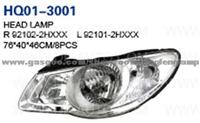Elentra 2007 Head Lamp 92101-2H000 92102-2H000