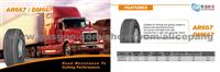 China Truck Tire TBR Tires Size 385/65R22.5-DM667