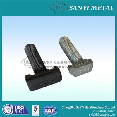 T Bolts Forged Carbon Steel T-Typed Bolts Railway Road Fasteners Electricity T-Shaped Bolts