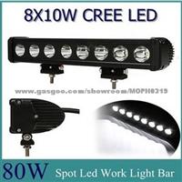 80W CREE LED WORK Light BAR FLOOD Beam OFFROAD Driving LAMP 12V 24V 4X4