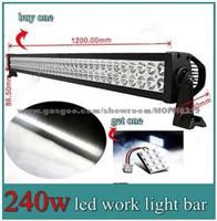 240W LED Work Light Bar Lamp Alloy Flood Combo Beam OffRoad JEEP SUV 4x4