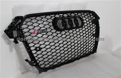 All Black RS4 B9 Grill For Audi A4 With Euro Style