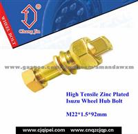 High Tensile Zinc Plated Isuzu Wheel Hub Bolt