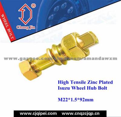 High Tensile Zinc Plated Isuzu Wheel Hub Bolt