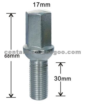 68mm Long Ball Seat Heat Treated Lug Bolts