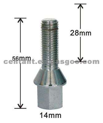 14mm Hex Cone Seat Wheel Lug Bolts