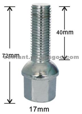 72mm Long 17mm Hex Ball Seat Bolts
