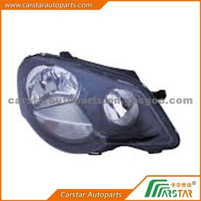 CAR HEAD LAMP(BLACK) FOR VW POLO CROSS 05 L 6QD 941 007/R 6QD 941 008