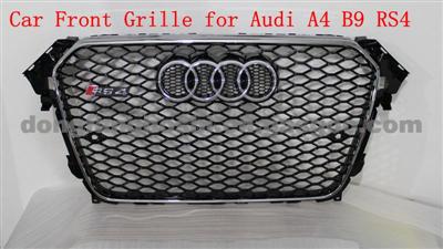 Front Grill With Parking Sensor Hole Audi A4 B9 RS4 Grille For Audi 2013 Up