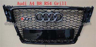 2012 Facelift A4 B8 RS4 Grille Silver RS4 Front Grill For Audi A4 B8 S4 Sline