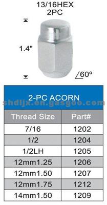 Universal 2-PC ACORN LUG NUT #2