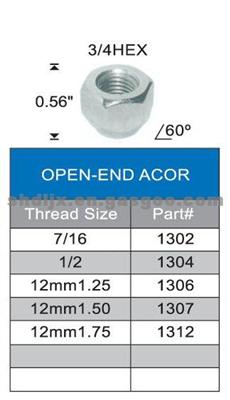 Universal OPEN-END ACOR LUG NUT