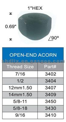 Universal OPEN-END ACORN LUG NUT #3