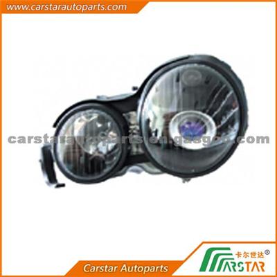 CAR HEAD LAMP-CY-BLACK-RIM FOR MERECEDES-BENZ W210 95-98