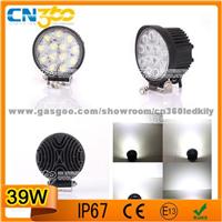 Led Work Light 39w 2800lumen For Jeep SUV ATV Off-Road Truck