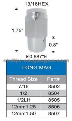 Universal LONG MAG WHEEL LUG NUT