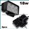 2x 18W LED Work Light Lamp Driving ATV UTV Offroad Jeep Trailer 4x4 Spot/ Flood