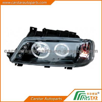 CAR HEAD LAMP(CRYSTAL/BLACK,LED) FOR PEUGEOT 405   PG010001-C-B-LED