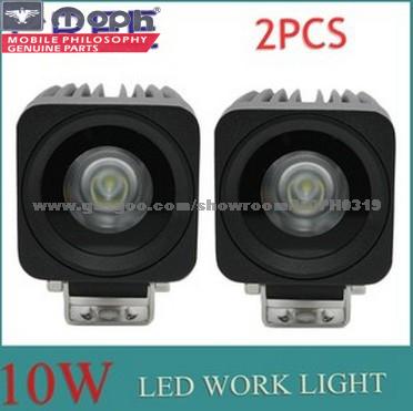 2X 10W USA Cree LED Spot Work Light Car Truck Driving Square ATV 12V 24V