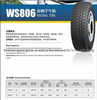WS806 Radial Trcuk Tyre/Tire (315/80R22.5)