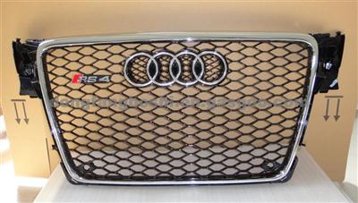 Sport Audi RS-Style Grill For A4 With High Quality ABS Material