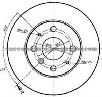 Brake Disc For DAIHATSU 43512-87710-000