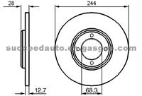 Brake Disc For FORD 6010149