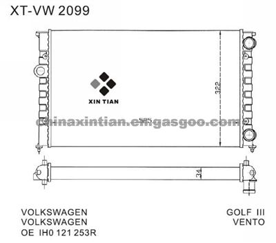 VW Radiator 1H0121253R,1H0121253S