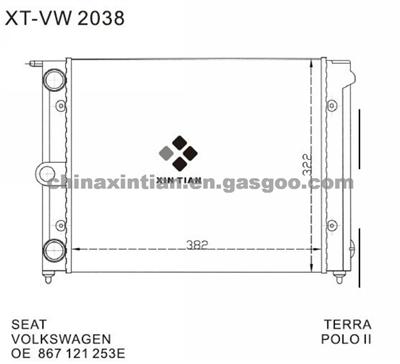 VW Radiator 867121253E,867121253F