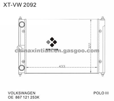 VW Radiator 867121253L,867121253K