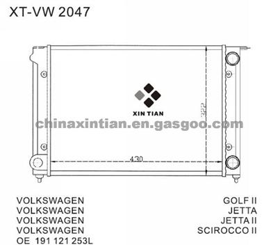 VW Radiator 191121253L,191121253M