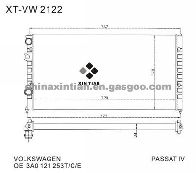 VW Radiator 3A0121253T