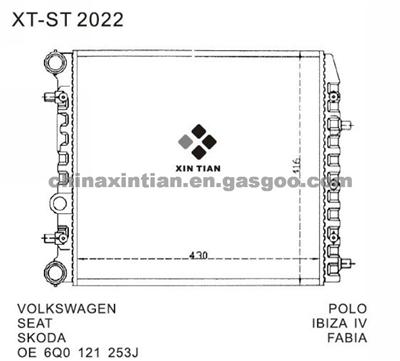 VW Radiator 6K0121253J,6K0121253C