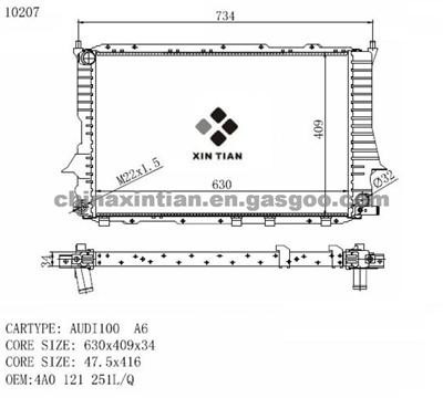 AUDI Radiator 4A0 121 251L, 4A0 121 251Q