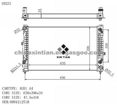 AUDI Radiator 8D0121251B