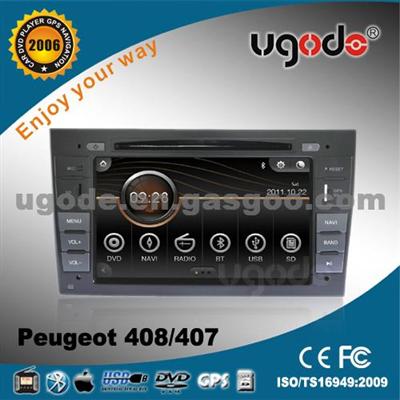 Ugode Touch Screen Two Din Car DVD Player For PEUGEOT 408