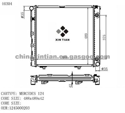 Mercedes BENZ Radiator 1245000203