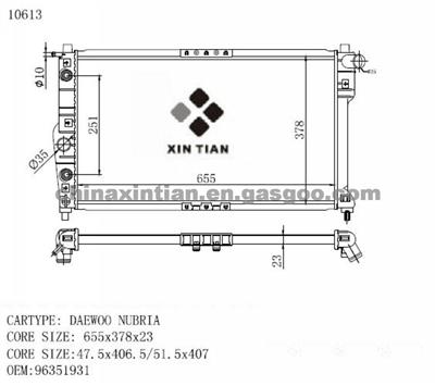 DAEWOO Radiator 96351931