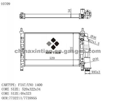 FIAT Radiator 7732211, 7739955