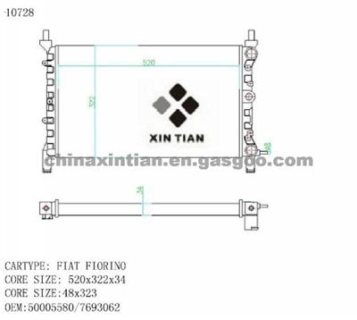 FIAT Radiator 50005580, 7693062