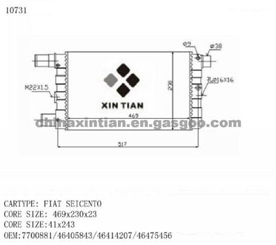 FIAT Radiator 7700881, 46405843