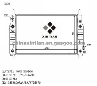 FORD Radiator 95BB8005AA, 95BB8005BA