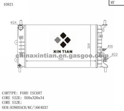 FORD Radiator 928005CB, 928005KC