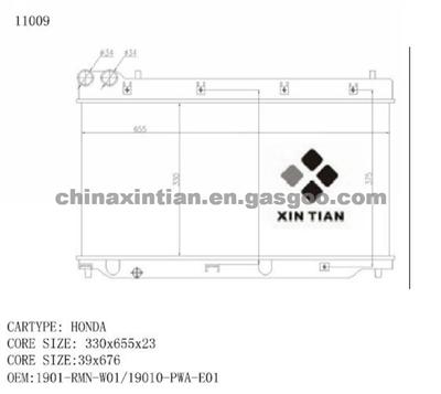 HONDA Radiator 1901-RMN-W01, 19010-PWA-E01