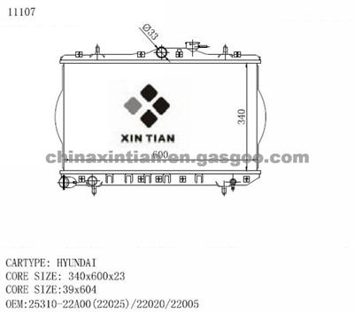 HYUNDAI Radiator 25310-22A00, 25310-22020