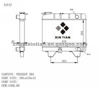PEUGEOT Radiator 1300.B0